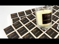 इलेक्ट्रोप्लाटेड मेटल लेटर परफ्यूम बोतल लेबल गोल्ड निकेल इम्बोस्ड कैंडल चेतावनी लेबल