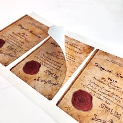 Custom Wine Sticker Wine Label for Red Wine Label Printing