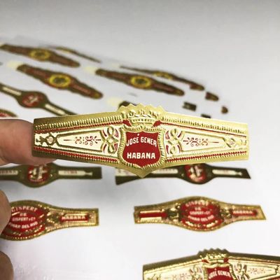 अच्छी कीमत ISO9001 Certified Waterproof Cigar Label with Custom Logo and Gold Foil Embossing for Premium Cigar Bands ऑनलाइन